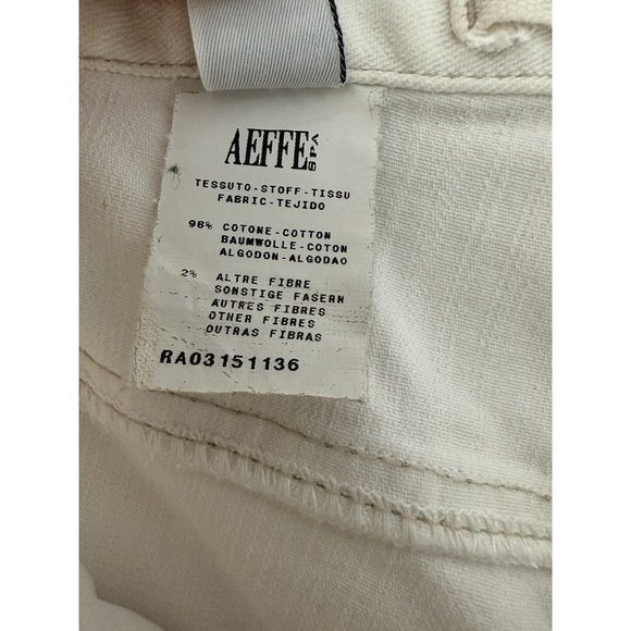 Moschino Cheap and Chic White Denim Pants Italy Size 40 US Size 6 Embroidered - Picture 7 of 7